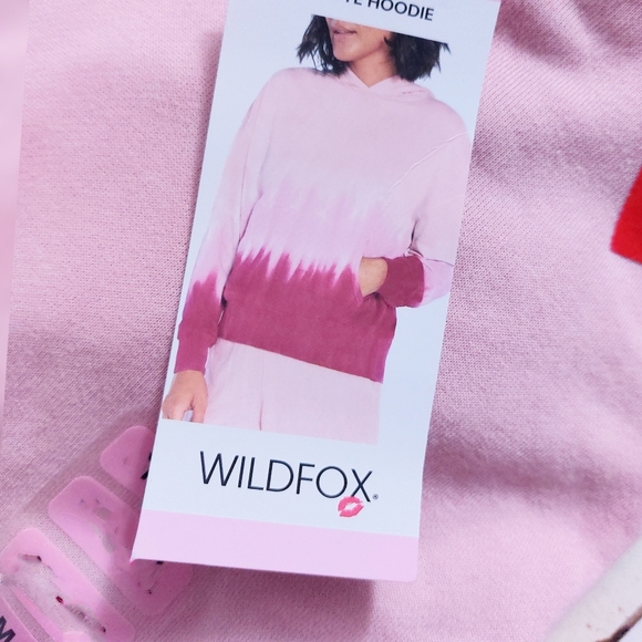 NWT Wildfox Set Womens Pink Gradient Tie Dye Olivia Hoodie & Joggers Set - Picture 13 of 15